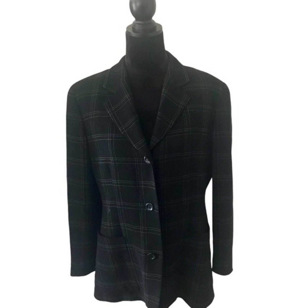 Emanuel Emanuel Ungaro Striped Black Blazer - Picture 1 of 6